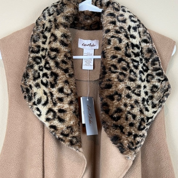 NWT Le Moda Vintage 80s Long Camel Cardigan Vest Shawl; Size S-L - Picture 2 of 10